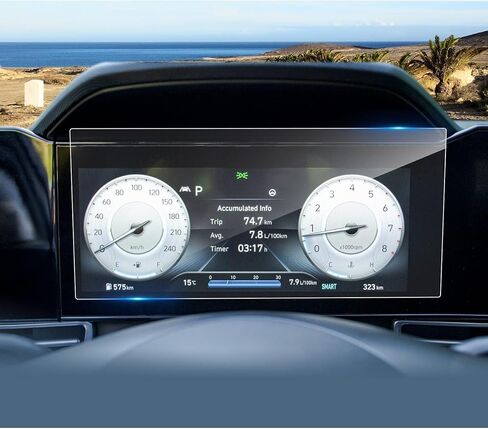 2021-2026 Elantra Dashboard Screen Protector for Hyundai Elantra (Limited/N Line/N/SEL Convenience/SEL Sport) 10.25-inch Dashboard, 9H Tempered Glass 2025 2026 Elantra Hybrid Accessories (Dash) in Kuwait