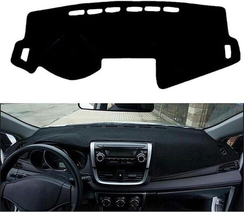 Car Dash Cover for Toyota Yaris L 2014-2019,Dashboard Cover Mat Center Console Sunshield Protector Pad Dash Board Cap Dash Mat Sunshade Dashboard Carpet in Saudi Arabia