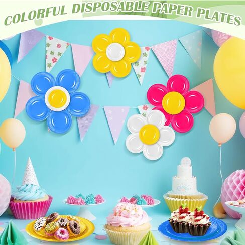 Norme 170 قطعة من طبق ورق الزهور للحرف اليدوية ديكورات حفلات الصيف الملونة 6/7/9 بوصة DIY زهرة قوس خلفية ثلاثية الأبعاد مجموعة مصنوعة يدويًا لجدار باب الشرفة لوحة إعلانات الفصل الدراسي in Kuwait