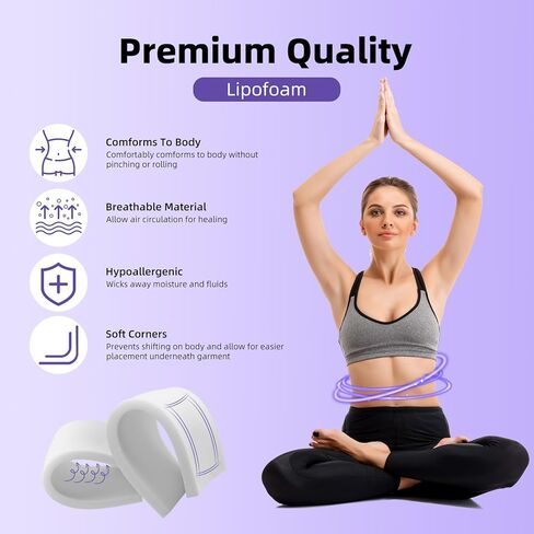 5 Pack Lipo Foam - Post Surgery Ab Board for Use with Post Liposuction Surgery Flattening Abdominal Compression Garments Liposuction Foam Pads for Recovery 8" X11 in Saudi Arabia