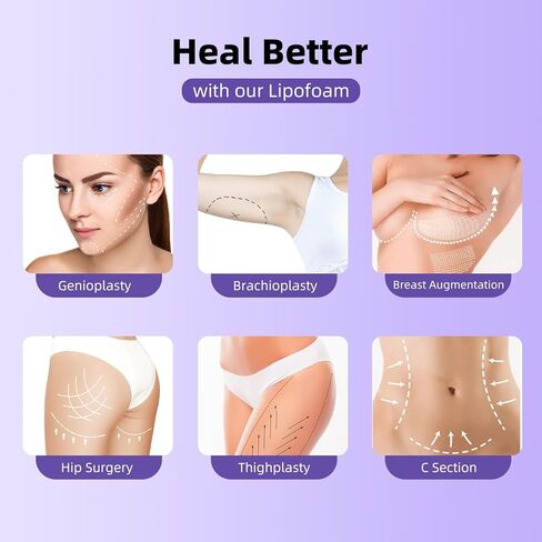 5 Pack Lipo Foam - Post Surgery Ab Board for Use with Post Liposuction Surgery Flattening Abdominal Compression Garments Liposuction Foam Pads for Recovery 8" X11 in Saudi Arabia