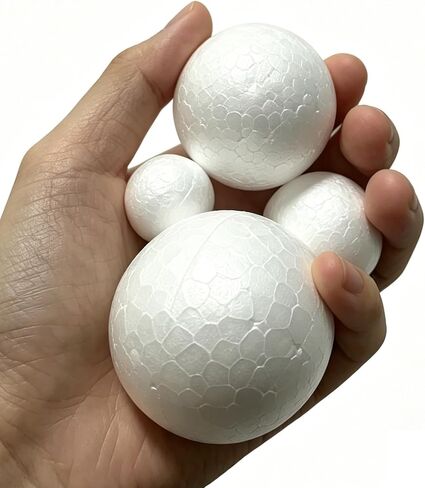 24 Pcs Craft Foam Balls, Smooth Blank Styrofoam Balls for DIY Art Crafts Holiday Decorations School Projects Party Supplies & DIY Crafting Projects in Saudi Arabia