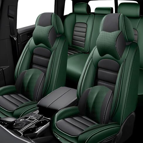 2 Front Leather Pickup Trucks Seat Covers for 2022-2024 Ford F-150 Lightning,Non-Slip Vehicle Car Seat Covers,Airbag Compatible Car Seat Cushion Protectors(Luxury,White+Gray) in Saudi Arabia