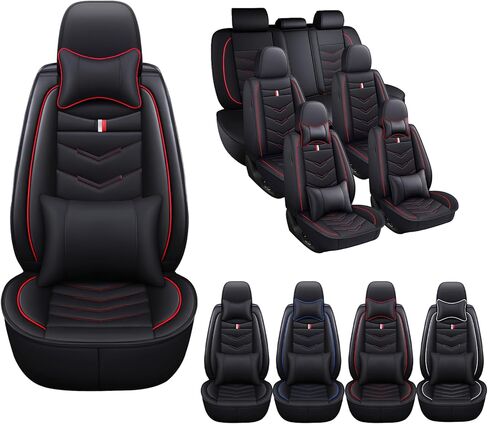 7 Seats Car Seat Covers for Ford Explorer 2000-2026, Premium Nappa Leather, Waterproof Durable Car Seat Cover, Anti-Slip & Wear-Resistant Car Seat Cover Full Set (Standard, Black) in Saudi Arabia