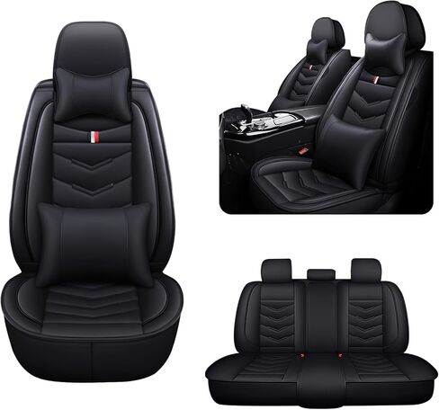 7 Seats Car Seat Covers for Ford Explorer 2000-2026, Premium Nappa Leather, Waterproof Durable Car Seat Cover, Anti-Slip & Wear-Resistant Car Seat Cover Full Set (Standard, Black) in Saudi Arabia