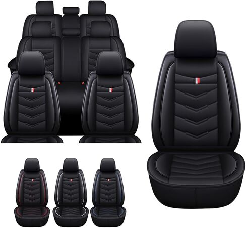 7 Seats Car Seat Covers for Ford Explorer 2000-2026, Premium Nappa Leather, Waterproof Durable Car Seat Cover, Anti-Slip & Wear-Resistant Car Seat Cover Full Set (Standard, Black) in Saudi Arabia
