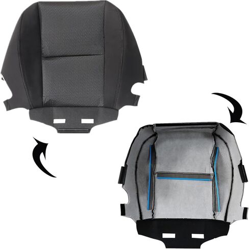 FZJDSD Black Driver & Passenger Side Bottom Replacement Cloth Seat Covers Compatible with Chevy Silverado Tahoe Suburban Avalanche GMC Sierra Yukon 2007 2008 2009 2010 2011 2012 2013 2014 in Kuwait