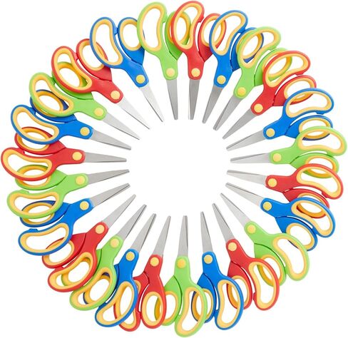 Juvale School Supplies for Kids Blunt Tip Scissors - Bulk School Supplies for Crafts & Activities - Bulk Classroom Scissors - 5-Inch, Multicolor, 24-Pack in Kuwait