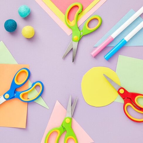 Juvale School Supplies for Kids Blunt Tip Scissors - Bulk School Supplies for Crafts & Activities - Bulk Classroom Scissors - 5-Inch, Multicolor, 24-Pack in Kuwait