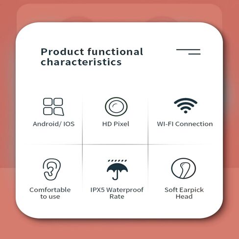 Pro Ear Wax Removal,Soft Silicone Ear Scoop for Ear Cleaning, Ear Cleaner with 1080P HD Otoscope Camera and Light Plus 6Pcs Ear Set for All iPhone and Android Phones. in Saudi Arabia
