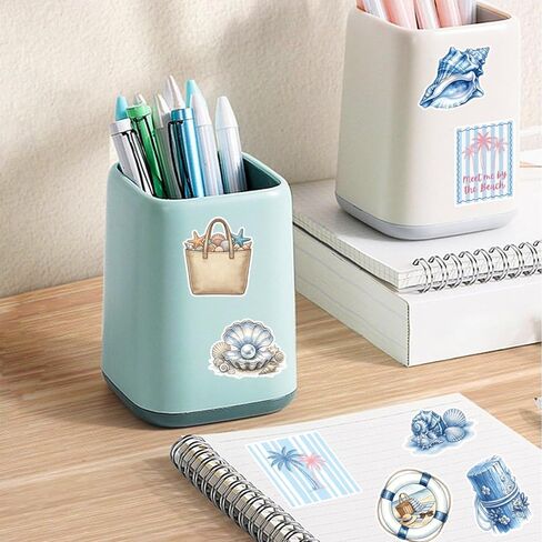 50 Pcs Vision Board Stickers for Women, Blue Aesthetic Ocean Positive Affirmation Stickers for Vision Board Supplies, Coastal Granddaughter Decal Sticker for Adults Teens Planner Accessories in Saudi Arabia