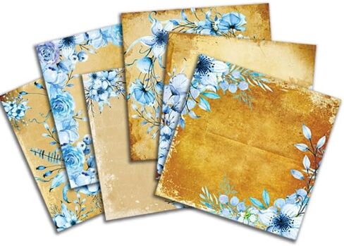 24 قطعة من ورق القصاصات الزهري الكلاسيكي مقاس 6 × 6 بوصة بنمط متنوع Decoupage Cardstock ورق قصاصات عتيق DIY مستلزمات صناعة البطاقات الزخرفية in Kuwait