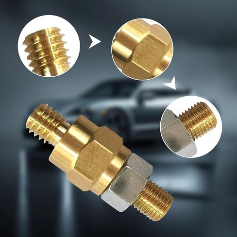 2 PCS Side Post Battery Terminal, 3/8 "-16 & 3/8 "-24 Copper Side Post Battery Bolts, Batteries Terminal Bolt, Universal Car Replacement Accessories (Gold) in Saudi Arabia