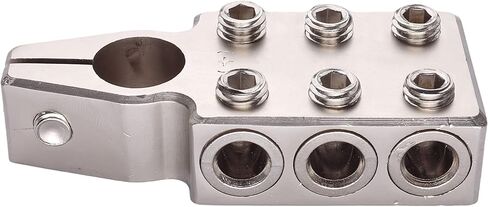6 -Way Battery Terminal Connector 6x1/0 Gauge AWG Lead-Acid Battery Terminals Clamp Positive and Negative (+/-) for Tapered Top Post in Saudi Arabia