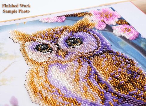 AllAboutEmbroideryUA Bead Embroidery kit Wise Owl AN-1109 Bird Beaded Cross Stitch kit in Kuwait