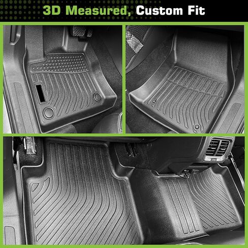 Floor Mats for VW Tiguan 2018-2024 (Only Fit for 5 Seats), TPE Waterproof Non-Slip All Weather Protection Custom, Floor Mats & Cargo Liner in Kuwait