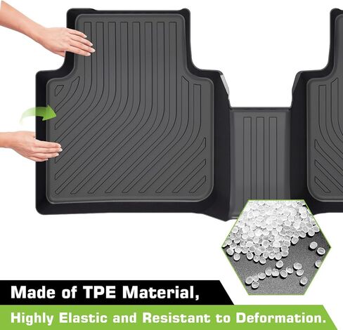 Floor Mats for VW Tiguan 2018-2024 (Only Fit for 5 Seats), TPE Waterproof Non-Slip All Weather Protection Custom, Floor Mats & Cargo Liner in Kuwait