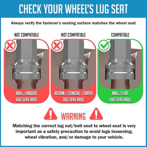 Wheel Accessories Parts 40 Pcs M14x1.5 14x1.5 Thread OEM Style Lug Nuts 1.91" Long Chrome 13/16" 21mm Hex Hex Fits Ford F-250 F-350 F-450 F-550 Super Duty HCPZ-1012-B ｜ 611-930 in Kuwait