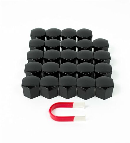 for Jeep Wagoneer and Grand Wagoneer (Including L and S) Lug Nut Covers - 24 Glossy Black Wheel Nut Caps in Saudi Arabia