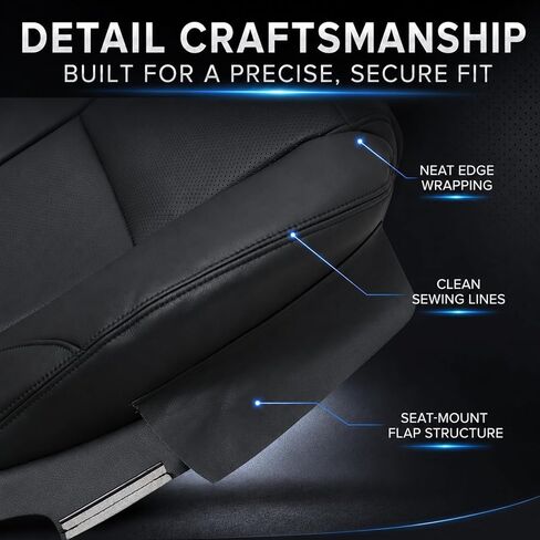 NLQR Front Driver and Passenger Side Bottom Replacement Seat Covers Microfiber Leather Black Compatible with Lexus IS250 IS350 2006 2007 2008 2009 2010 2011 2012 2013 in Kuwait