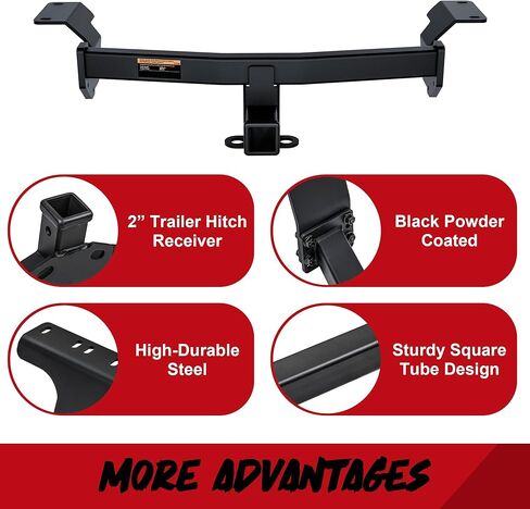DBXB-RV Class 3 Trailer Hitch Standard 2-Inch Receiver Compatible with 2017-2026 Honda CR-V, Multi-Fit Hitch to Receive Ball Mount, Cargo Carrier, Bike Rack, Black Matte Powder Coated.13397 in Saudi Arabia