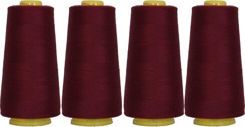 خيط سيرجر بوليستر Threadart - 2750 ياردة 40/2 - أبيض - 56 لونًا متاحًا - 4 حزمة مخروطية in Kuwait