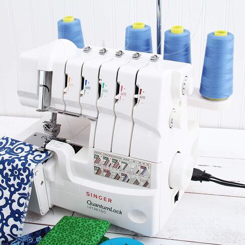 خيط سيرجر بوليستر Threadart - 2750 ياردة 40/2 - أبيض - 56 لونًا متاحًا - 4 حزمة مخروطية in Kuwait