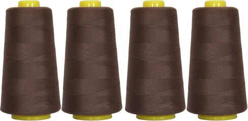 خيط سيرجر بوليستر Threadart - 2750 ياردة 40/2 - أبيض - 56 لونًا متاحًا - 4 حزمة مخروطية in Kuwait
