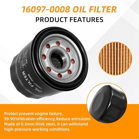 16097-0008 303 Motorcycle Oil Filter for Kawasaki Ninja 400 650 300 500 zx6r z650 Vulcan 900 1500 1700 2000 800 650 750 Versys 650 X300 1000 w800 Prairie 400 300 Bayou 400 z900 z1000 z800 z750 303 in Kuwait