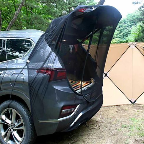 Tailgate Mesh Screen for Jaguar F-PACE EV SUV 2025-2026,Car Tailgate Tent Shade Breathable Bug Screen Closed with Double-Ended Zipper for Camping in Kuwait