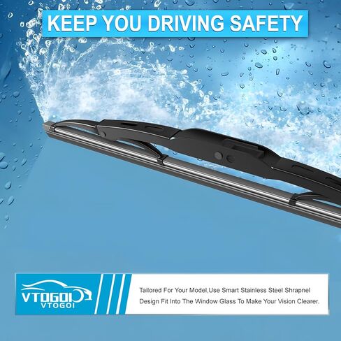 VTOGOI® 13 "استبدال شفرات المساحات الخلفية لجي إم سي يوكون شيفروليه تاهو سوبربان كاديلاك إسكاليد 2015-2023 هوندا CR-V 2012-2016 فورد إكسبلورر 2006-2010 شفرات ممسحة الزجاج الأمامي الخلفي in Kuwait