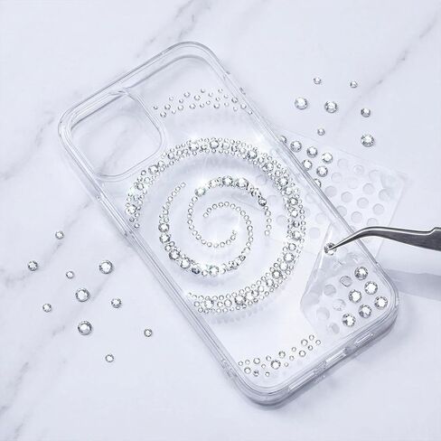 1792pcs Self Adhesive Face Gems Stickers, Rhinestones Gems Stickers for Hair, Bling Jewels for Crafts Makeup Home Decor, Scrapbooking Embellishments with 4 Sizes 3mm/4mm/5mm/6mm (Clear Rhinestones) in Saudi Arabia