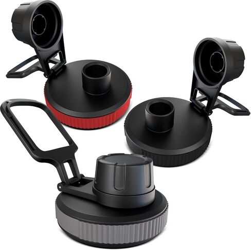 3Pcs Hydro Flask Water Bottle Lids - Insulated Water Bottle Replacement Lid Hydro Flask Wide Mouth Straw Lid Hydra Peak Replacement Lid - Black Thermoflask Lid Replacement Sport Water Bottle Lid in Kuwait