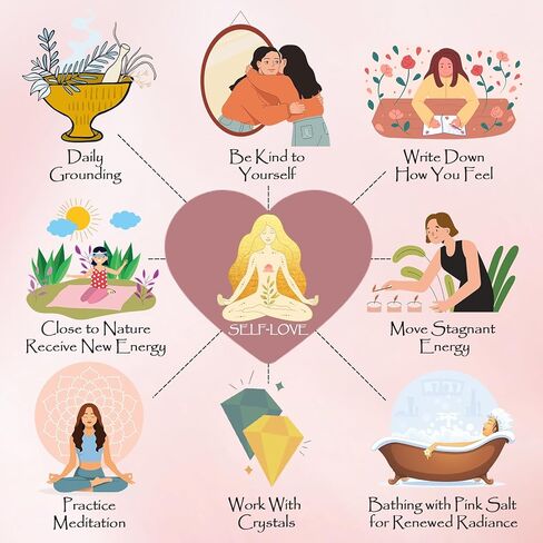 SHYSHINY Self Love Witchcraft Supplies, Self-Love Wiccan Supplies and Tools with Self-Care Journal Workbook, Witchy Gifts for Women, Witch Kit for Beginners in Saudi Arabia