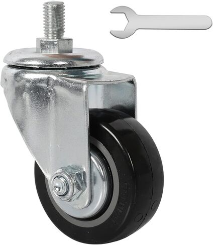 Caster Wheels 4 Inch Locking Stem Casters,Swivel Stem Casters Suitable for Original Big Green Egg Rolling Cart Mute Threaded Stem Casters Set of 4 Heavy Duty Castors Black in Saudi Arabia