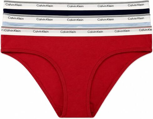 Calvin Klein Carousel Logo Cotton Stretch Bikini Panties, 3 Pack in Saudi Arabia