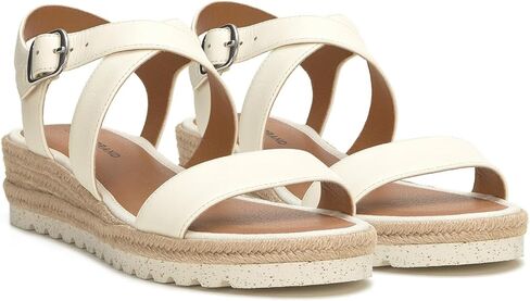Lucky Brand Women's TRIANNA Wedge Sandal, Pristine, 6 in Saudi Arabia