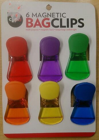 Clip'N Magnetic Bag Clips Assorted Colors for All-Purpose Clips 6 ct in Kuwait