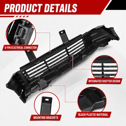 مجموعة / مصراع شبكة المبرد السفلية من SecosAutoparts متوافق مع Nissan Sentra 2024 2025 2.0L # 62330-6LY0A 623306LY0A in Kuwait