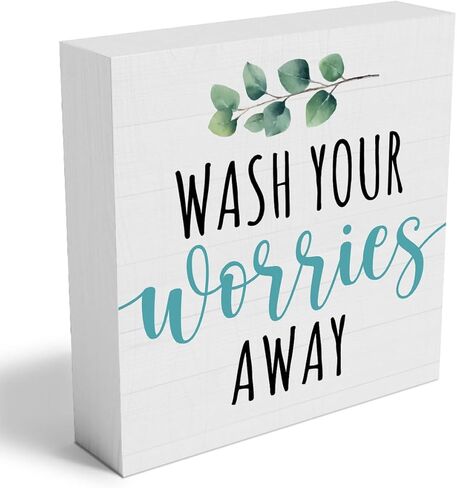 Home Decor Inspirational Wood Sign Desk Decor Farmhouse Rustic Black Wooden Box Sign for Home Family Office Living Room Bedroom Kitchen Shelf Tabletop Centerpieces Counter in Saudi Arabia