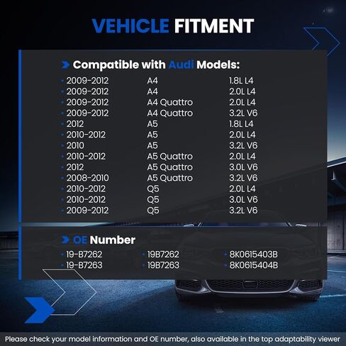 مجموعة فرجار الفرامل الخلفية تحل محل 19B7262 19B7263، متوافقة مع Audi A4 2009-2012 1.8L 2.0L L4، متوافقة مع Audi A5 2010-2012 2.0L، لـ Q5 2010-2012 2.0L 3.0L 3.2L in Kuwait