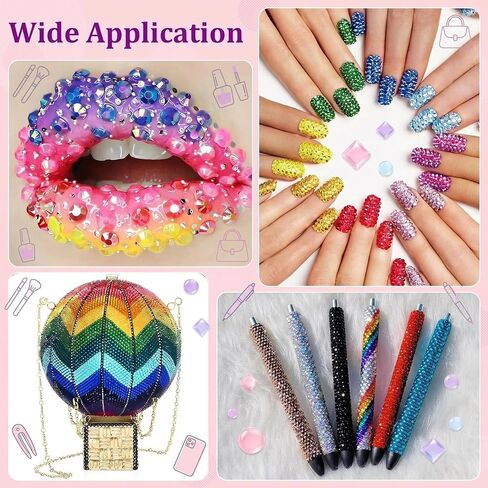 3mm Resin Jelly Rhinestones 32000 Pcs, 40 Colors Flatback Bedazzling Gems Kit with B7000 Glue for Nail Art, Shoes, Crafts, Diamond Art & DIY Projects in Saudi Arabia