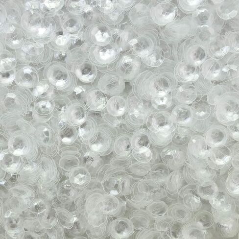 6mm Cup Sequins Crystal Clear Transparent Made in USA in Saudi Arabia