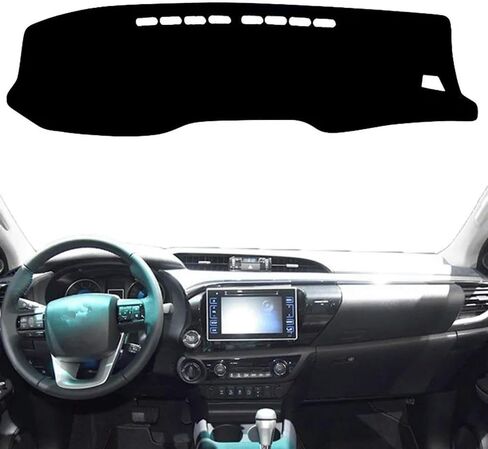 Car Dashboard Cover Anti-Scratch Dash Cover Interior Dash Covers - for Toyota Hilux SR5 4x4 REVO Hi-Rider AN120 AN130 2016-2021 in Saudi Arabia