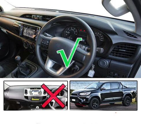 Car Dashboard Cover Anti-Scratch Dash Cover Interior Dash Covers - for Toyota Hilux SR5 4x4 REVO Hi-Rider AN120 AN130 2016-2021 in Saudi Arabia