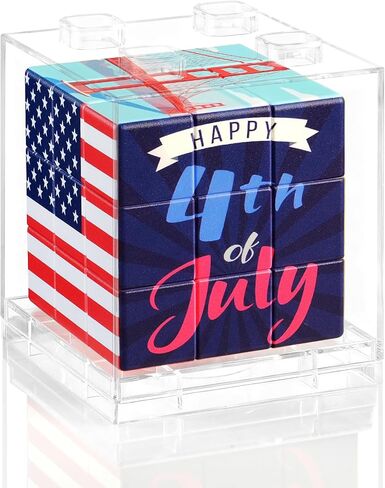 250th Anniversary Cube Puzzle, American Patriotic 4th of July Brain Puzzle Toy, USA Historical Memorable Decor for Independence Day Gift in Kuwait