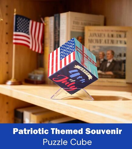 250th Anniversary Cube Puzzle, American Patriotic 4th of July Brain Puzzle Toy, USA Historical Memorable Decor for Independence Day Gift in Kuwait