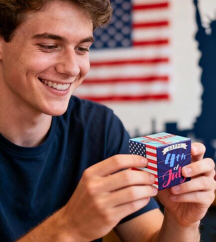 250th Anniversary Cube Puzzle, American Patriotic 4th of July Brain Puzzle Toy, USA Historical Memorable Decor for Independence Day Gift in Kuwait