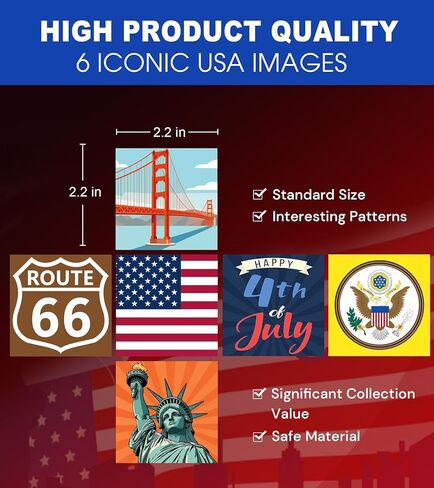 250th Anniversary Cube Puzzle, American Patriotic 4th of July Brain Puzzle Toy, USA Historical Memorable Decor for Independence Day Gift in Kuwait