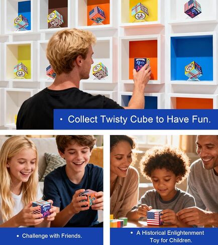 250th Anniversary Cube Puzzle, American Patriotic 4th of July Brain Puzzle Toy, USA Historical Memorable Decor for Independence Day Gift in Kuwait